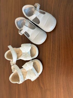 Mayoral White Baby T‑Strap Shoes & La Coqueta Mary Jane’s